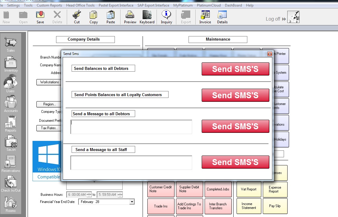 KaChing SMS marketing — bulk campaigns with payment links to customer database